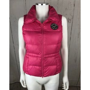 ABERCROMBIE Girls XL Pink Zip Up Puffer Vest Down